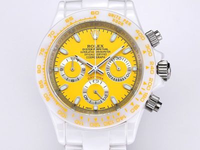 ROLEX Daytona Ceramics Case 43MM diameter Quartz Movement Yellow Watch